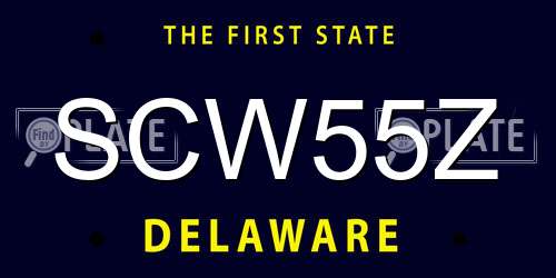 SCW55Z Delaware License Plate