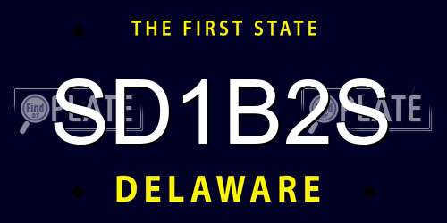 SD1B2S Delaware License Plate