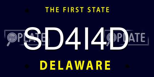 SD4I4D Delaware License Plate