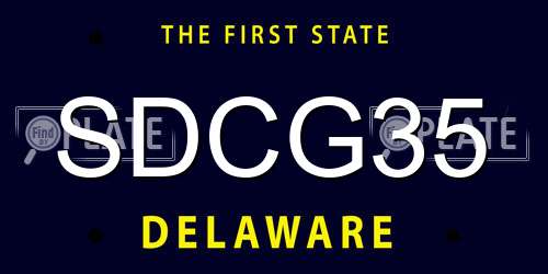 SDCG35 Delaware License Plate