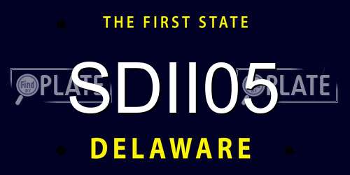 SDII05 Delaware License Plate