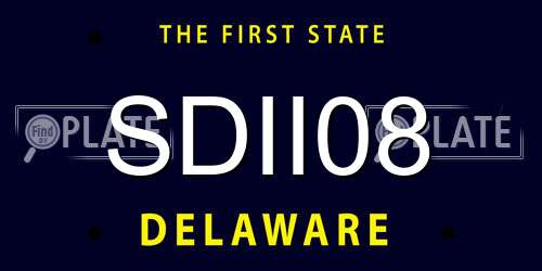 SDII08 Delaware License Plate