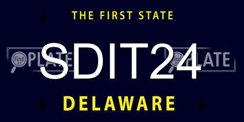 SDIT24 Delaware License Plate