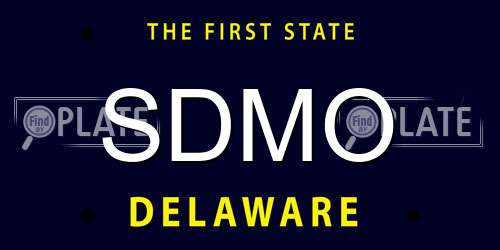 SDMO Delaware License Plate