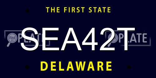 SEA42T Delaware License Plate