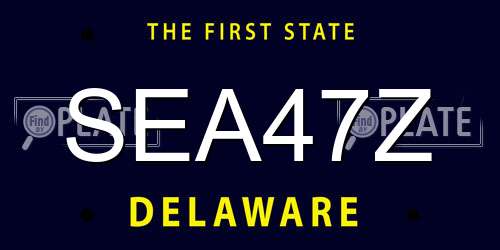 SEA47Z Delaware License Plate