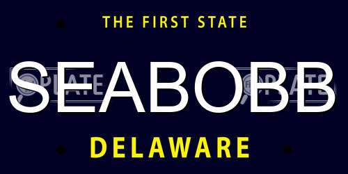 SEABOBB Delaware License Plate