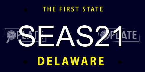SEAS21 Delaware License Plate