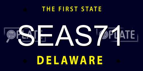 SEAS71 Delaware License Plate