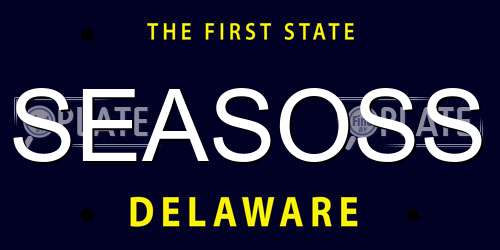 SEASOSS Delaware License Plate