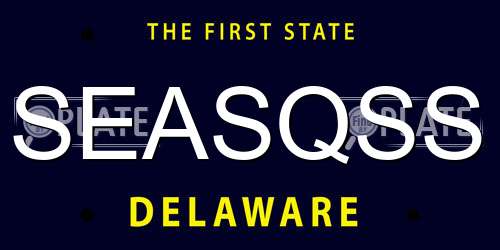 SEASQSS Delaware License Plate