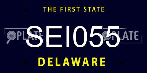 SEI055 Delaware License Plate