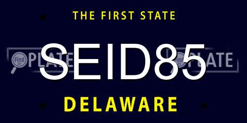 SEID85 Delaware License Plate