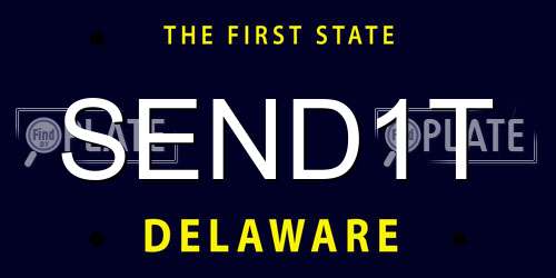 SEND1T Delaware License Plate