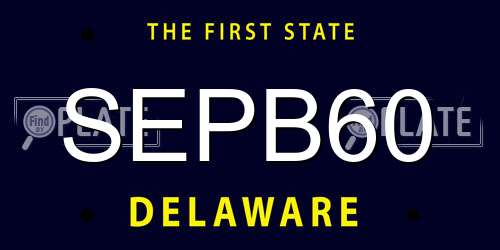 SEPB60 Delaware License Plate