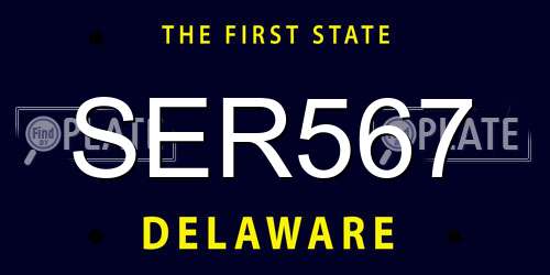 SER567 Delaware License Plate
