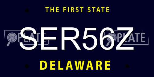 SER56Z Delaware License Plate
