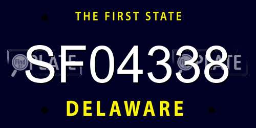 SF04338 Delaware License Plate
