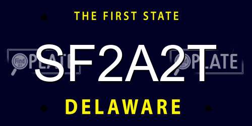 SF2A2T Delaware License Plate
