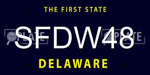 SFDW48 Delaware License Plate