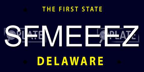 SFMEEEZ Delaware License Plate