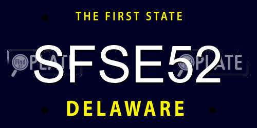 SFSE52 Delaware License Plate
