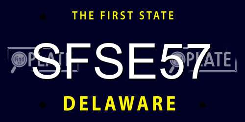 SFSE57 Delaware License Plate