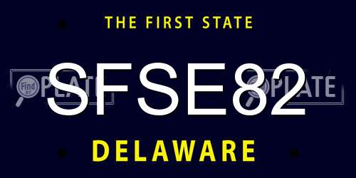 SFSE82 Delaware License Plate