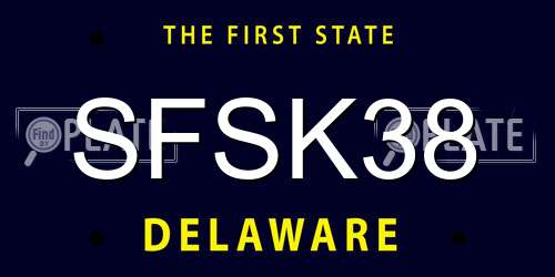 SFSK38 Delaware License Plate