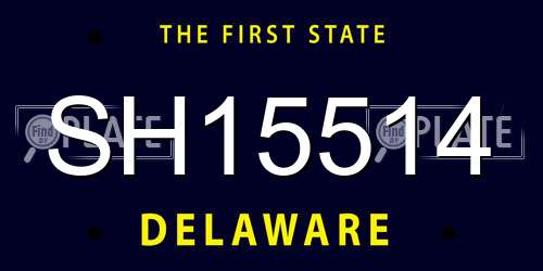 SH15514 Delaware License Plate