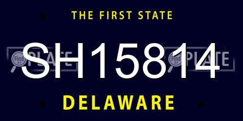 SH15814 Delaware License Plate