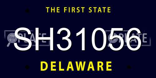 SH31056 Delaware License Plate