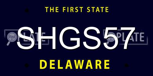 SHGS57 Delaware License Plate