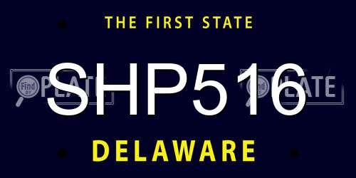 SHP516 Delaware License Plate