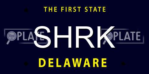 SHRK Delaware License Plate