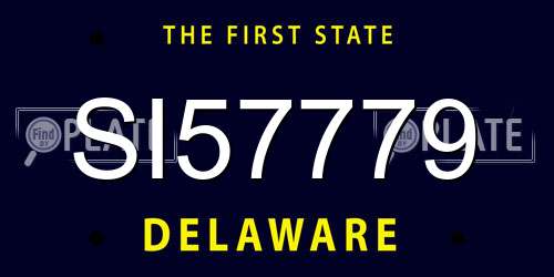 SI57779 Delaware License Plate