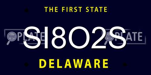 SI8O2S Delaware License Plate