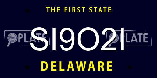 SI9O2I Delaware License Plate