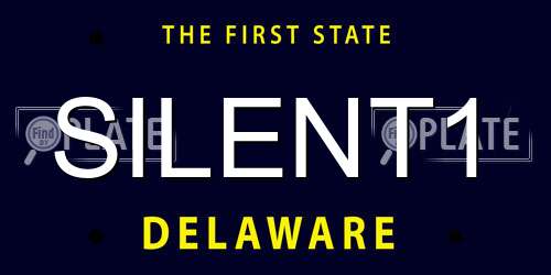 SILENT1 Delaware License Plate