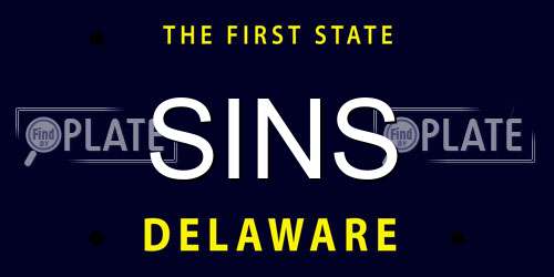 SINS Delaware License Plate