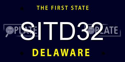 SITD32 Delaware License Plate
