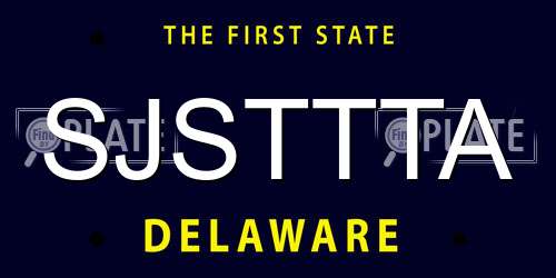 SJSTTTA Delaware License Plate