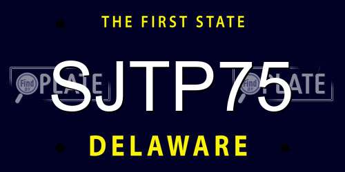 SJTP75 Delaware License Plate