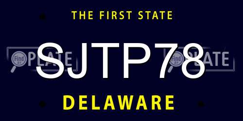 SJTP78 Delaware License Plate