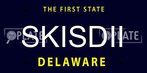 SKISDII Delaware License Plate