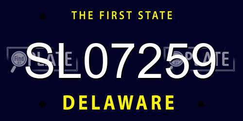 SL07259 Delaware License Plate