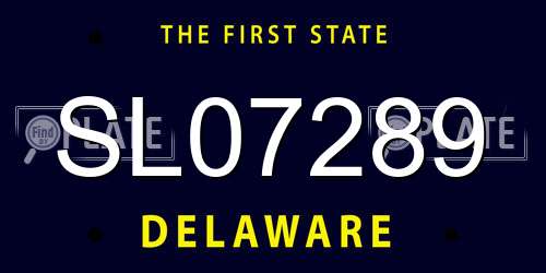 SL07289 Delaware License Plate