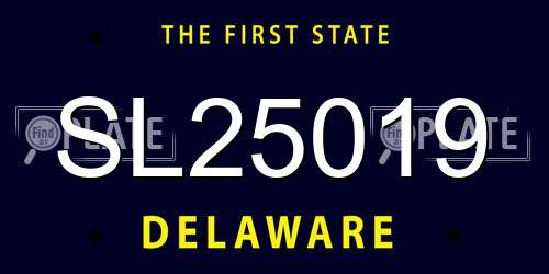 SL25019 Delaware License Plate