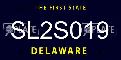 SL2S019 Delaware License Plate
