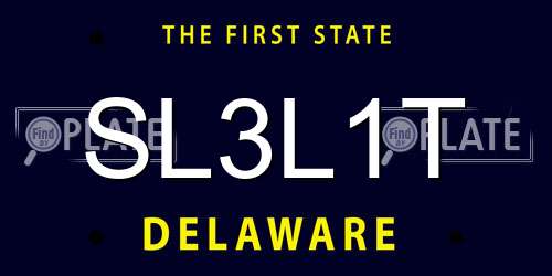 SL3L1T Delaware License Plate